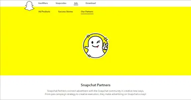 「Snapchat Partners」公式ページ
