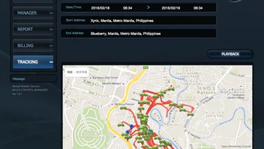 車両の運行状況や位置情報の管理画面(2)