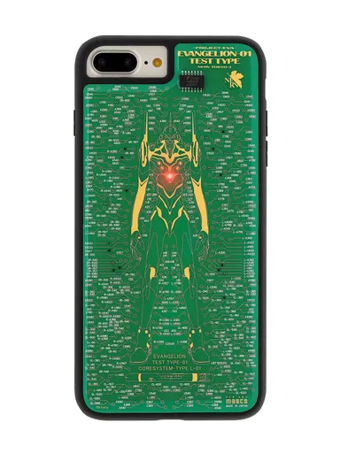 FLASH EVA01 基板アート iPhone 7 Plusケース　緑／(C)khara