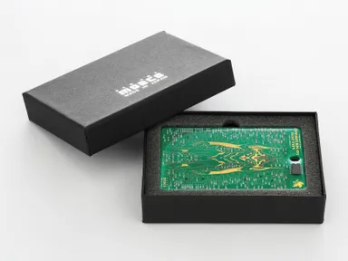 FLASH EVA01 基板アート ICカードケース　緑　BOX付き／(C)khara