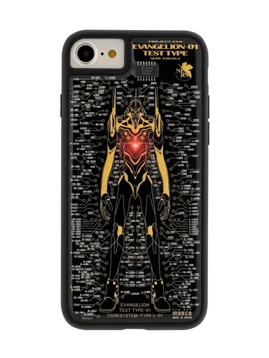 FLASH EVA01 基板アート iPhone 7ケース　黒／(C)khara