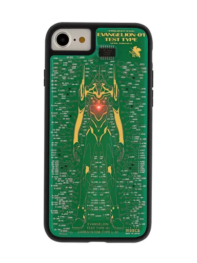 FLASH EVA01 基板アート iPhone 7ケース　緑／(C)khara