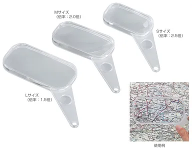 非球面ルーペ（L 1.5倍／M 2.0倍／S 2.5倍）