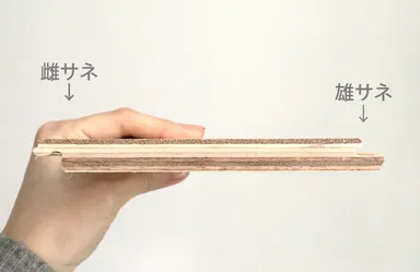 サネを横から見た図