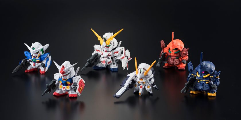 ユニコーンガンダムが2頭身のハイクオリティ食玩に！　
シリーズ第1弾の6種が全国のスーパーなどに登場