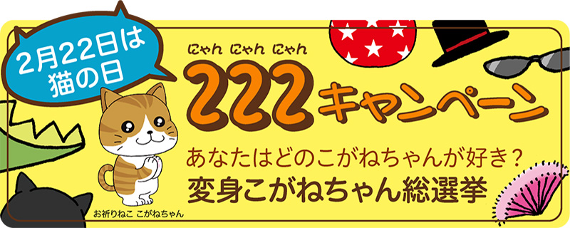 懸賞なび 猫の日キャンペーンを3月10日まで開催 公式キャラ こがねちゃんの6変化にtwitterで投票 株式会社白夜書房のプレスリリース