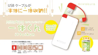 モバイルバッテリー『一体くん』2