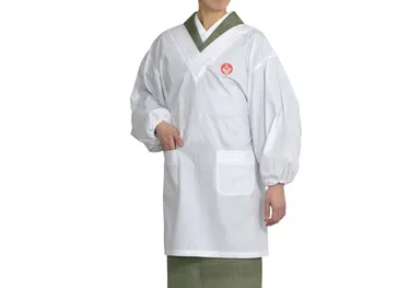 割烹着 きつね刺繍入り