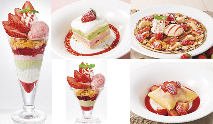デニーズの“苺づくし”期間限定デザート第2弾!
3月7日からショートケーキやクレープアイスが新登場