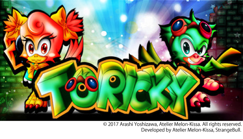 アトリエ・メロン喫茶　×　バンタンゲームアカデミー
空飛ぶプラットフォームゲーム”TORICKY”の
キャラクターボイスに
声優学部の学生が起用されました！
