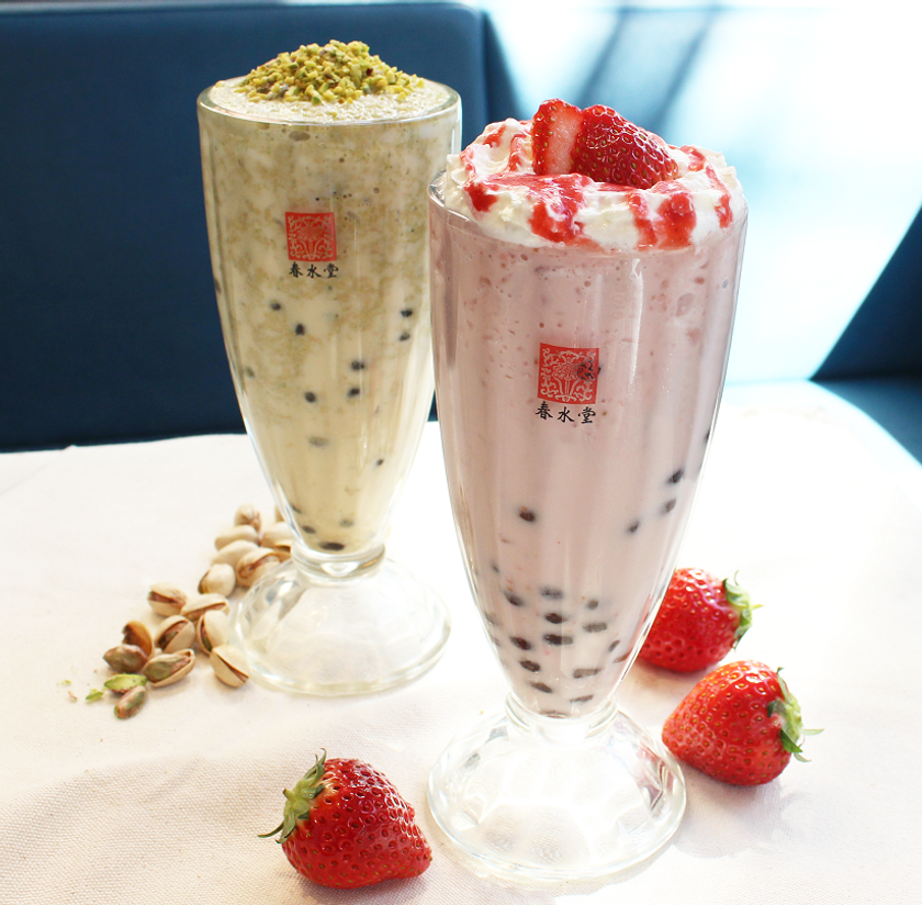 春水堂から春限定の“タピオカ苺”ドリンク新登場！
『タピオカ苺ミルクティー』
『タピオカピスタチオミルクティー』が3月1日新発売