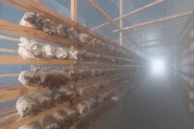 さぬきくらげの栽培の様子1