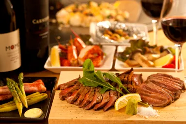 お肉・魚介・ワイン　料理イメージ