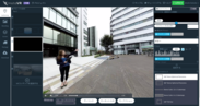 豊田ハイシステム株式会社のVR事業所紹介コンテンツInstaVR上のオーサリング画面。360 VR動画をブラウザ上で滑らかに再生させながら直感的に編集、ワンクリックでHTC Viveに出力できる