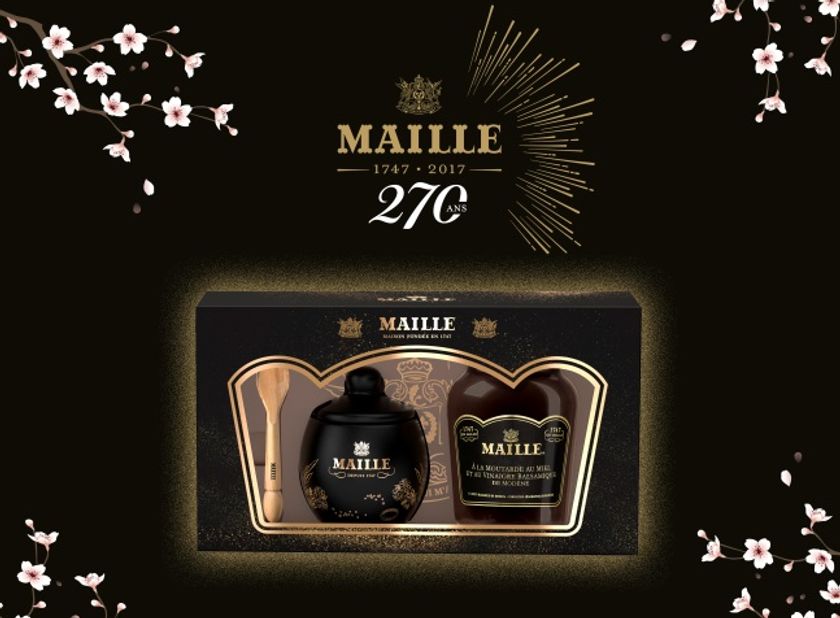 フランス老舗調味料ブランド「MAILLE(マイユ)」生誕270周年
ギフトボックス(ヴィロン丸の内店)を270個限定で
3月15日(水)から発売開始