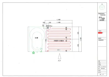 浴室岩盤浴実例図面