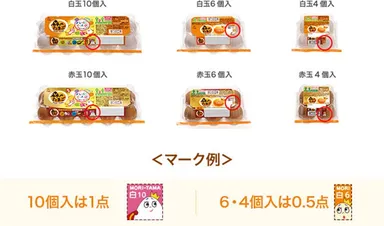 対象商品と応募マーク