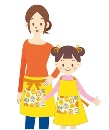 オリジナル親子エプロン　※デザインはイメージです