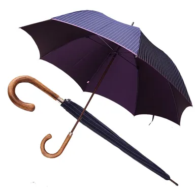 紳士傘　甲州織ストライプ　エゴ木手元￥27,000(税込)