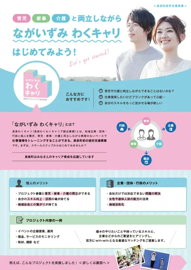 「長泉わくキャリ」チラシ表