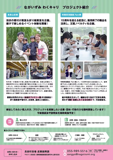 「長泉わくキャリ」チラシ裏