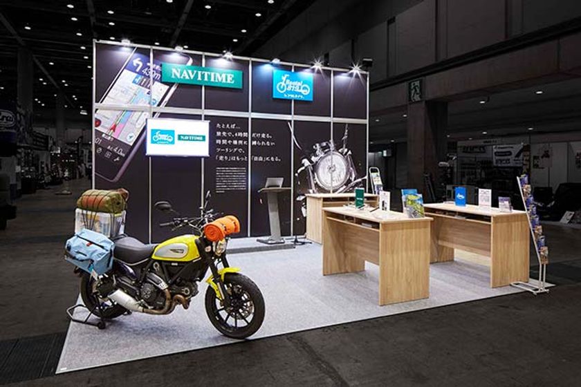 レンタル819×NAVITIME　
東京モーターサイクルショーでコラボ出展