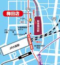 キンコーズ・梅田店地図