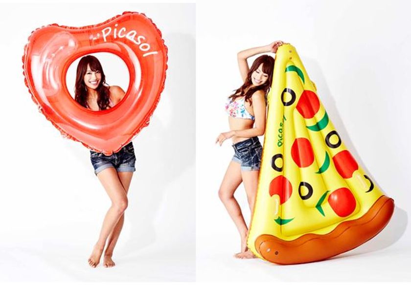 プールや海のレジャーにぴったり！
フラミンゴやハート、ピザ形の変形うきわやフロートが新発売