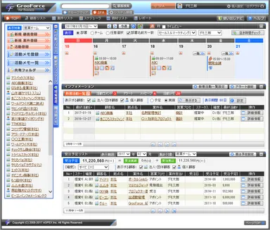 『GrooForce』のメイン画面