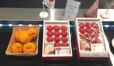 今回使用したデコポンとイチゴ(さぬきひめ)