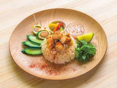 『エスニック肉巻きプレート』