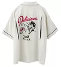 X-girl×Delicious Pizza BOWLING SHIRT(2)