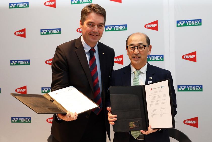 世界バドミントン連盟(BWF)とBWF主要3大会への
用具等の提供契約を締結
