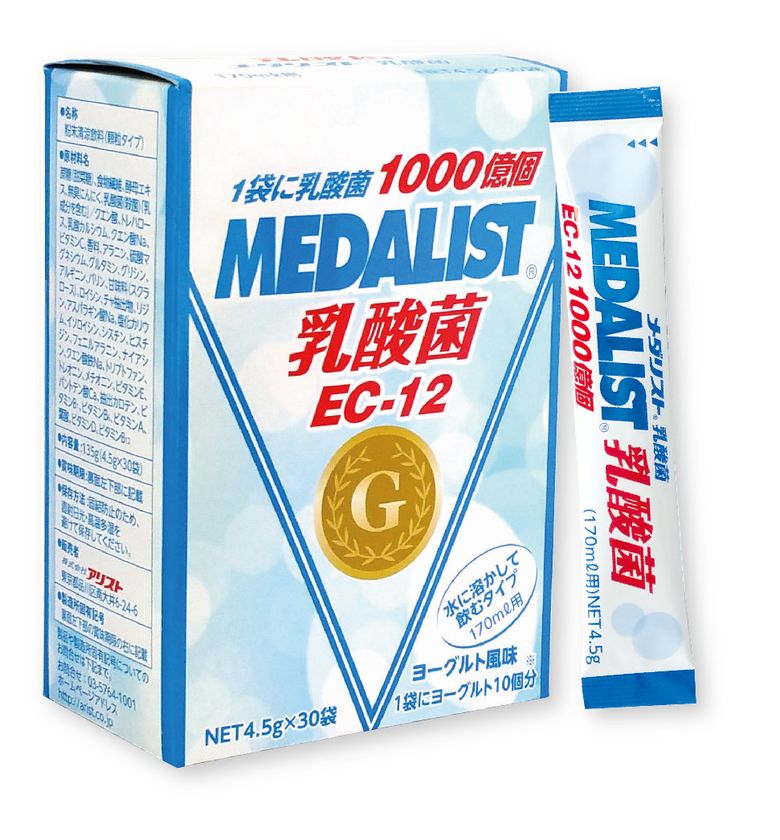 1袋に乳酸菌1,000億個！クエン酸、食物繊維も配合　
「メダリスト 乳酸菌」新発売