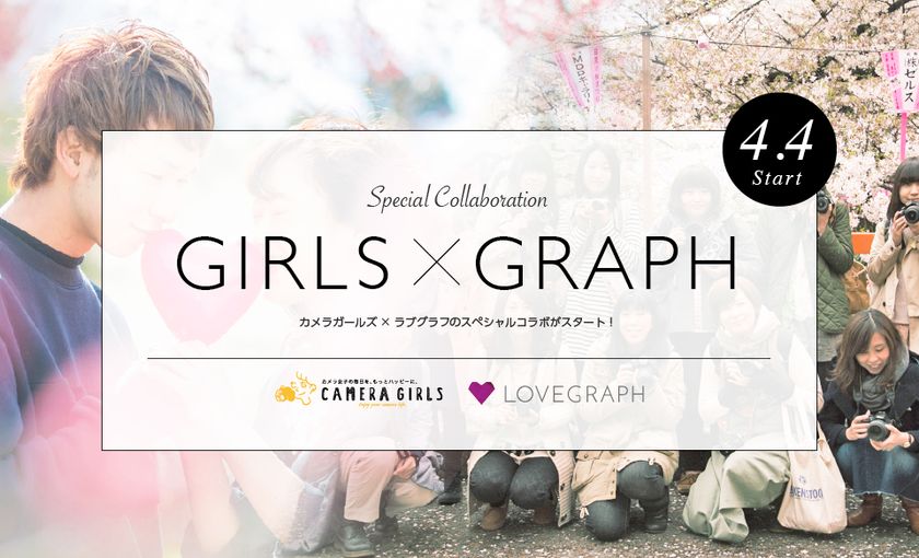 2,600人のカメラ女子が所属する「カメラガールズ」と
カップルフォト撮影サービス「Lovegraph」がコラボ企画を実現！