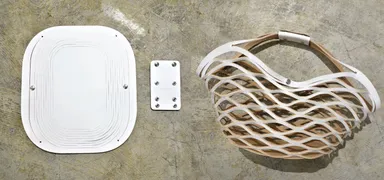 本革メッシュバッグ新色「ホワイト」