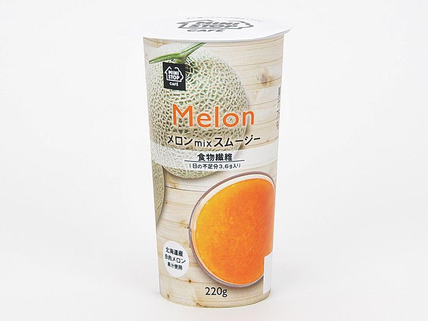 女性に大好評！ミニストップのスムージー
“北海道産赤肉メロン”と“いちご＆バナナ”が仲間入り！！
３/２１ (火)より２週にわたって登場！