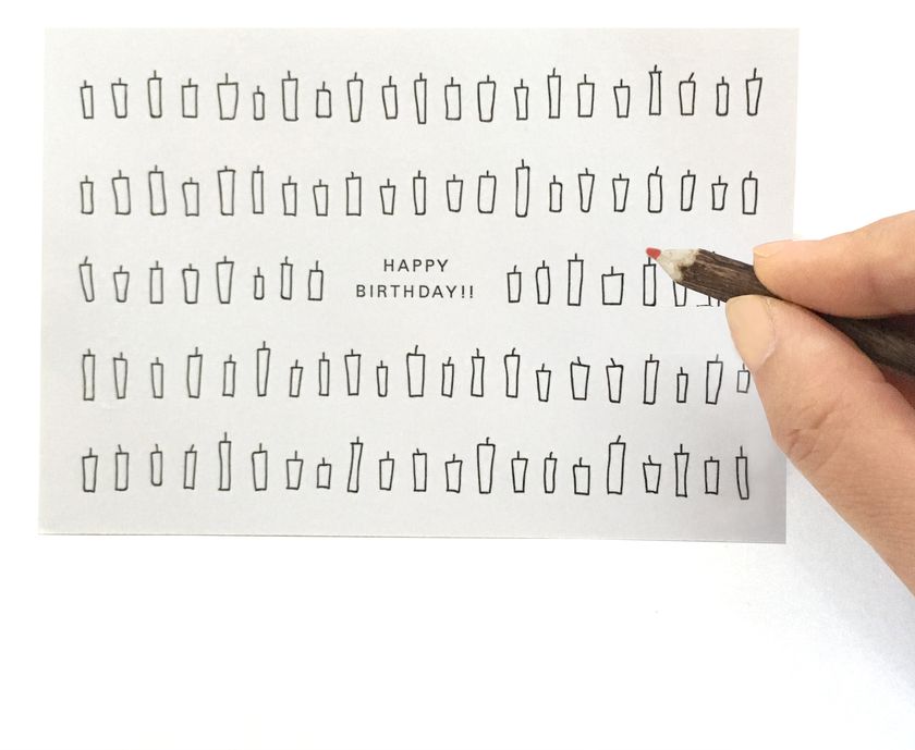 大切な人の誕生日に贈りたい！インテリアショップ「haaz」が　
赤えんぴつで火を灯せる「キャンドルカード」を発売