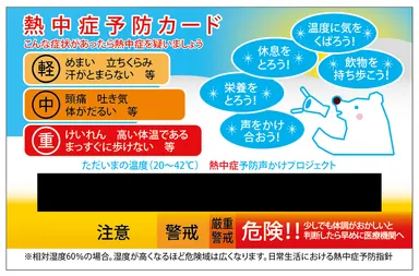 対象の熱中症予防カード3