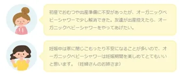 ＜「オーガニックベビーシャワー(TM)」参加者の声＞
