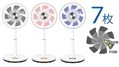 新開発“7枚羽根ツインブレード”搭載　DCリビング扇風機