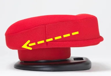 傾斜により姿勢サポート