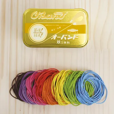 中身の輪ゴムは並べて入っています