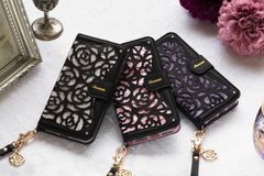 薔薇モチーフのiPhone7専用ケース【La Roseraie】、ブラックベースの新色を3月30日先行発売決定