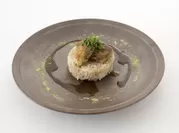 牡蠣とフォアグラのソテー　バルサミコ酢ライス添え　1,980円（税別）