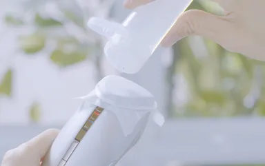 コットンでのケアも可能です