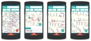 Androidアプリ向け「駅すぱあと 旅と路線図 for スゴ得」の各種画面イメージ