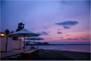 青島ビーチの夕景