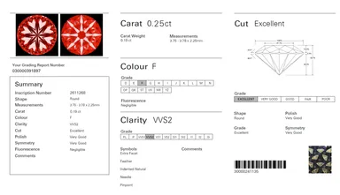 IIDGRグレーディングレポート例