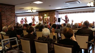 やどぶたと体操写真